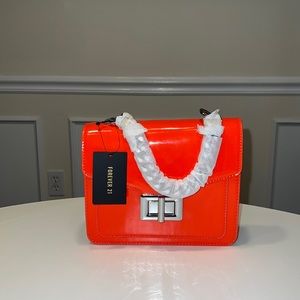 Orange Patent Leather Bag